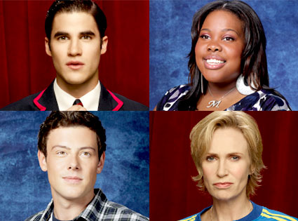 Glee, Darren Criss, Amber Riley, Cory Monteith, Jane Lynch Glee, Darren Criss, Amber Riley, Cory Monteith, Jane Lynch